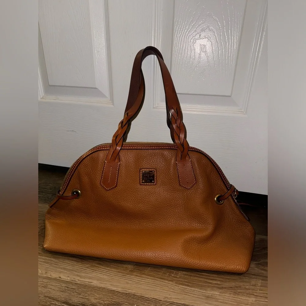 Dooney & Bourke Large Brown Satchel Bag - Picture 5 of 6